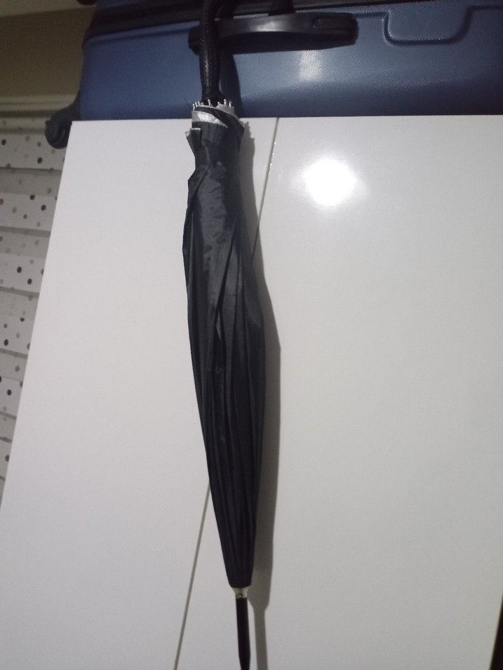 Katlamalı Siyah Kadın Şemsiye - Görsel 2