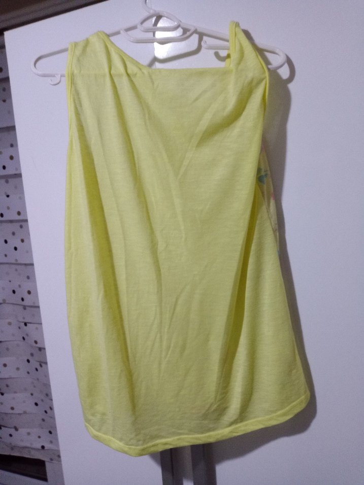 Sarı Çiçekli  Askılı Tişört - Görsel 3