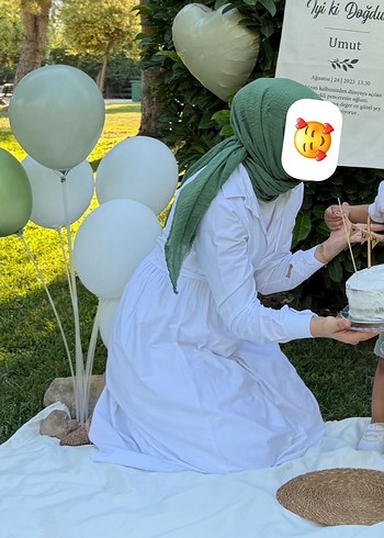 Beyaz Uzun Elbise - Görsel 4