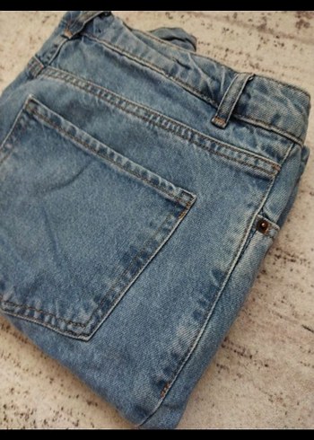 CWJEANS Mom Kesim Gri Mavi Kadın Kot Pantolon - Görsel 3