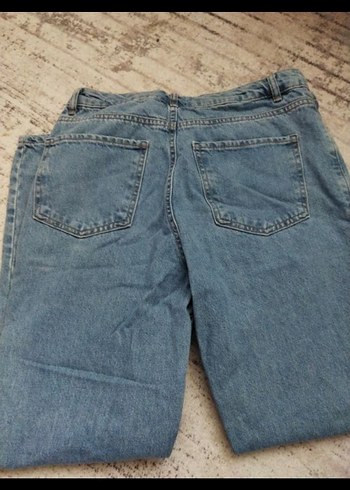 CWJEANS Mom Kesim Gri Mavi Kadın Kot Pantolon - Görsel 2