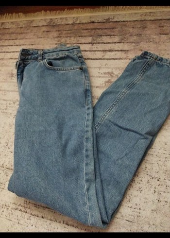 CWJEANS Mom Kesim Gri Mavi Kadın Kot Pantolon - Görsel 6