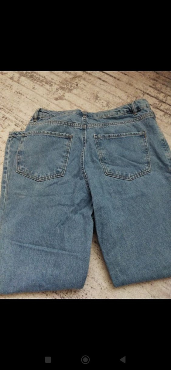CWJEANS Mom Kesim Gri Mavi Kadın Kot Pantolon - Görsel 2