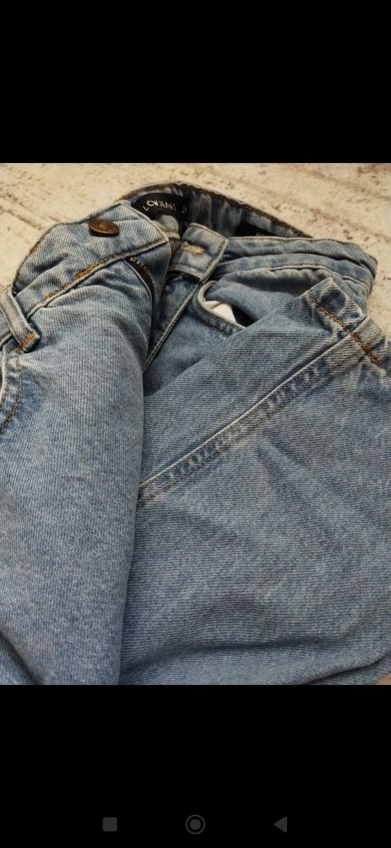 CWJEANS Mom Kesim Gri Mavi Kadın Kot Pantolon - Görsel 4