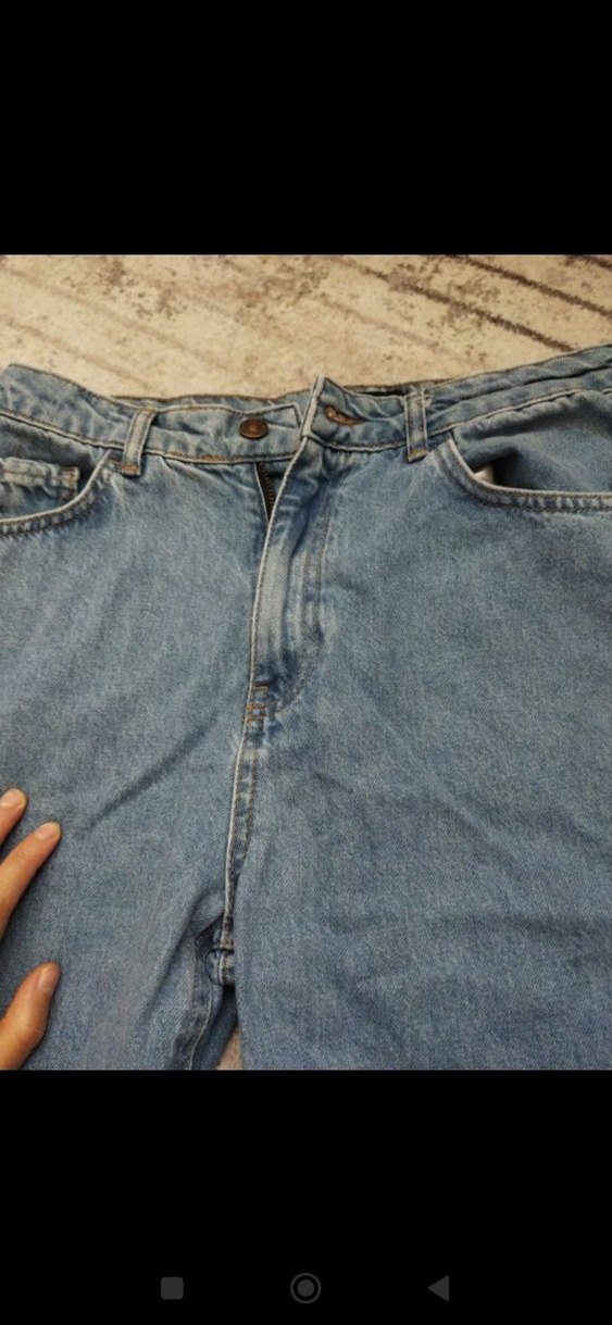 CWJEANS Mom Kesim Gri Mavi Kadın Kot Pantolon - Görsel 5