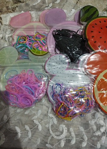 Renkli Bağlamalı Lastikli Çocuk Saç Tokaları - Görsel 2