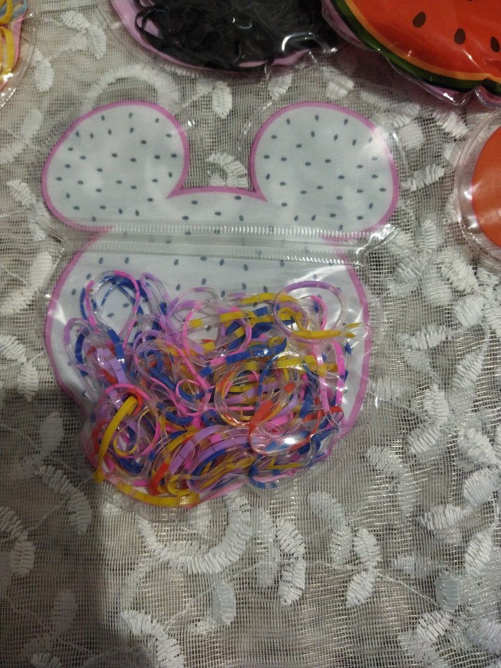 Renkli Bağlamalı Lastikli Çocuk Saç Tokaları - Görsel 4