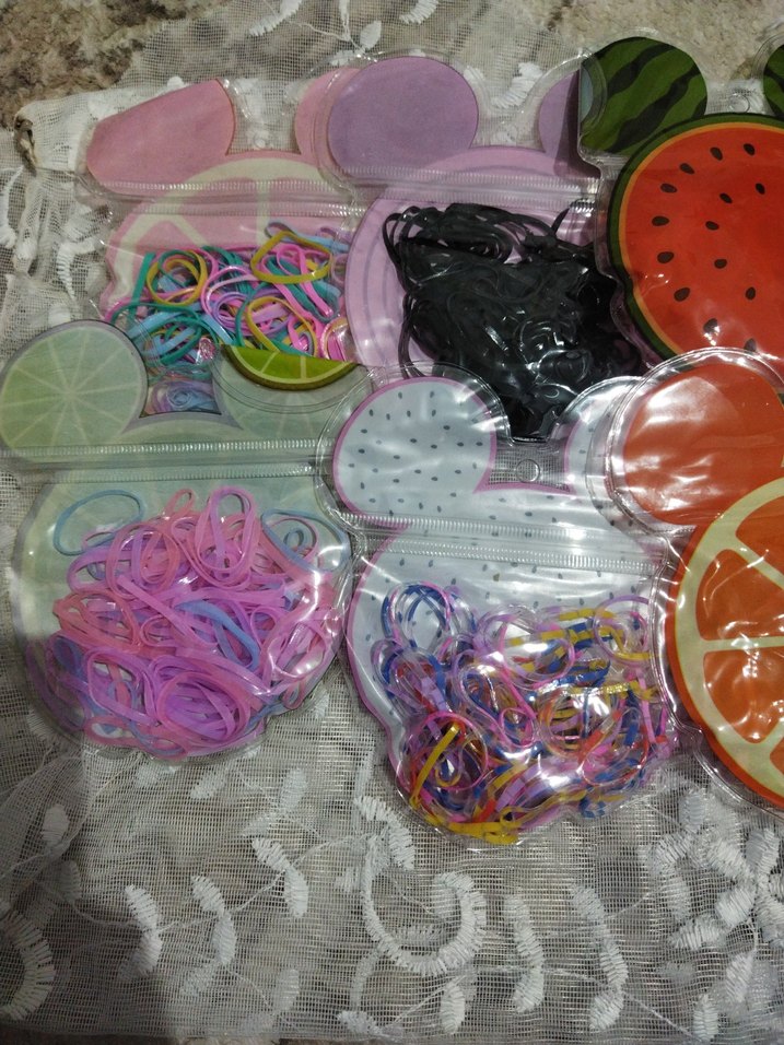 Renkli Bağlamalı Lastikli Çocuk Saç Tokaları - Görsel 2