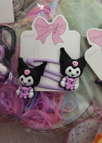 Mor Elastik Gotik Çocuk Saç Tokası - Görsel 2