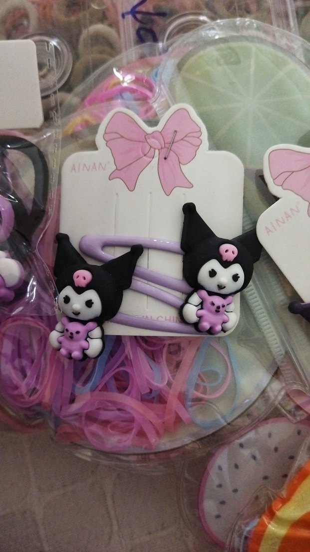 Mor Elastik Gotik Çocuk Saç Tokası - Görsel 2