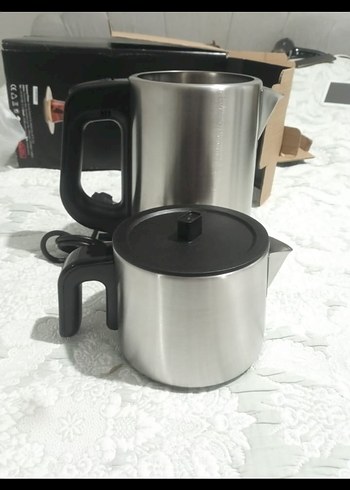 Beyaz ve gri elektrikli su ısıtıcısı - Görsel 3