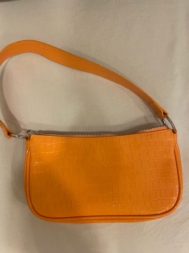 H&M Turuncu Yılan Desenli Çanta - Görsel 2