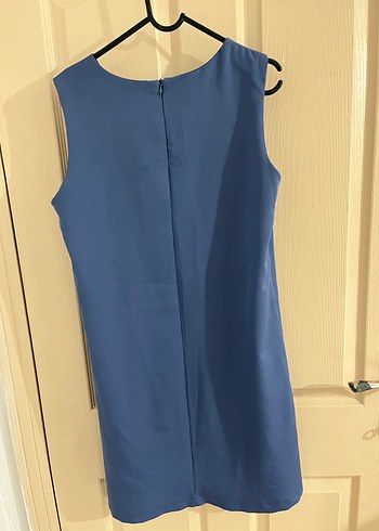 Mavi Straplez Midi Hamile Elbisesi - Görsel 4