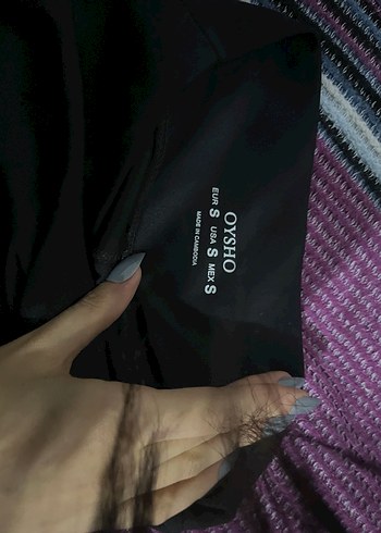 Kadın Mor Spor Tayt Elastik Bel - Görsel 3