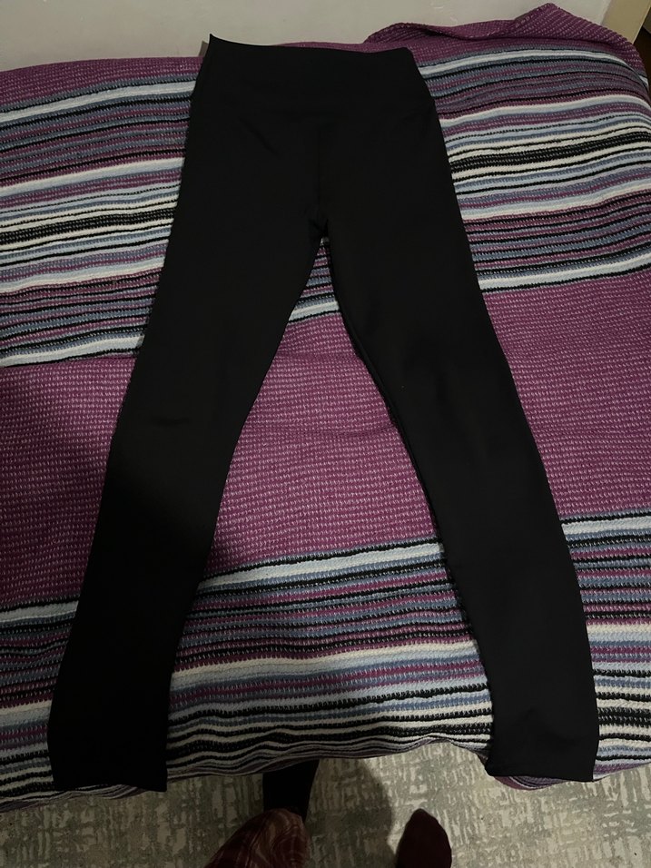 Kadın Mor Spor Tayt Elastik Bel - Görsel 2