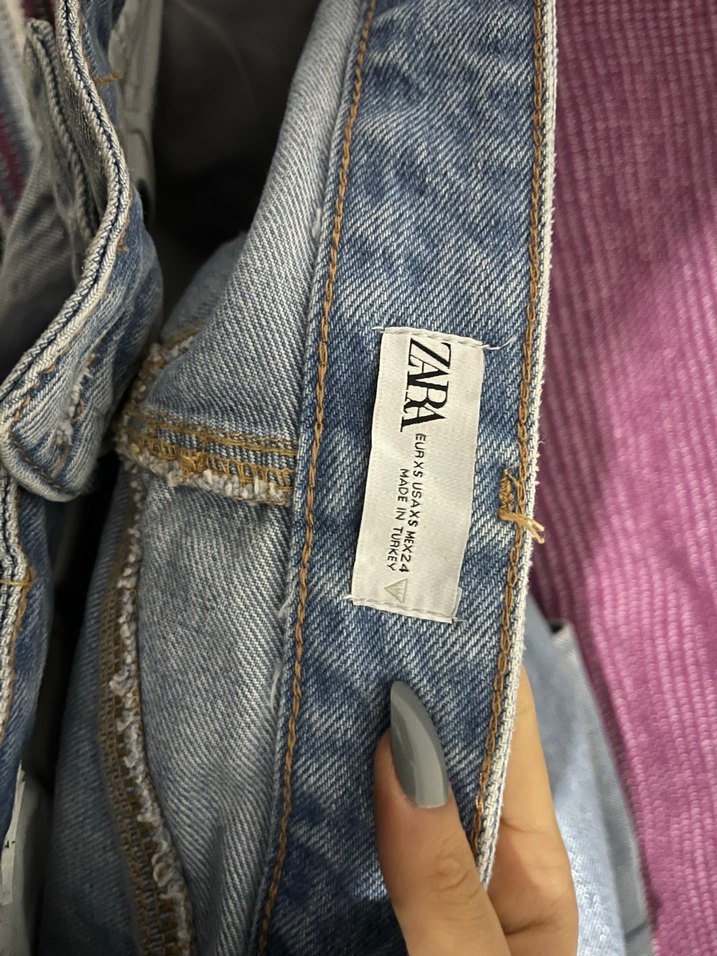 Uzun Mavi Denim Etek - Görsel 5