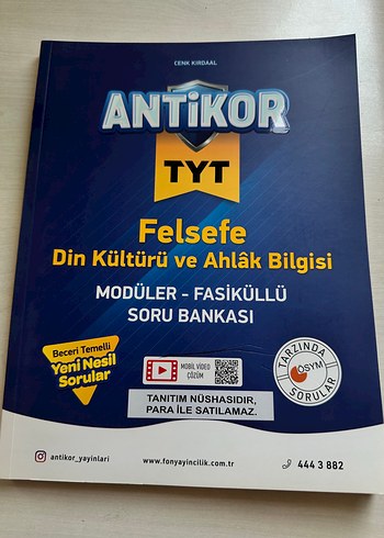 Antikor TYT Felsefe Din Kültürü Soru Bankası