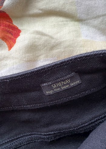 Mavi serenay shape gold kot pantolon - Görsel 3