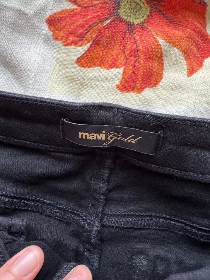 Mavi serenay shape gold kot pantolon - Görsel 2