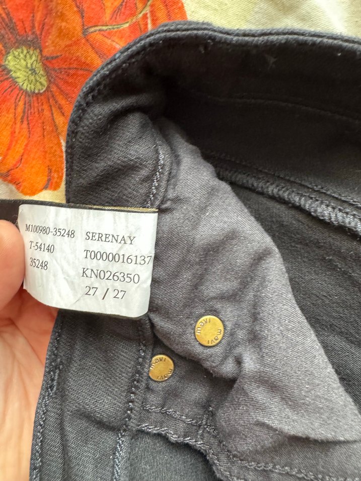 Mavi serenay shape gold kot pantolon - Görsel 5