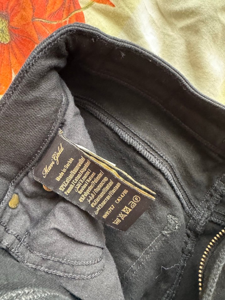 Mavi serenay shape gold kot pantolon - Görsel 4