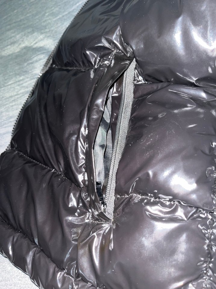 Replika moncler şişme parlak mont yırtıksız kapüşonlu - Görsel 5