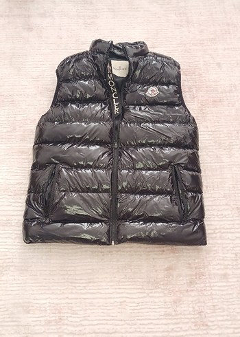 l Beden siyah Renk Moncler fermuarlı şişme yelek ucuz