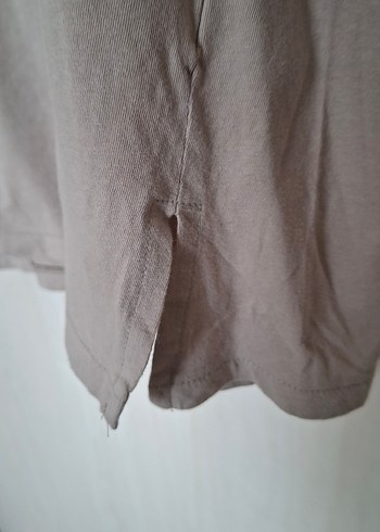 Kadın Bej Salaş Kolsuz Midi Elbise - Görsel 4