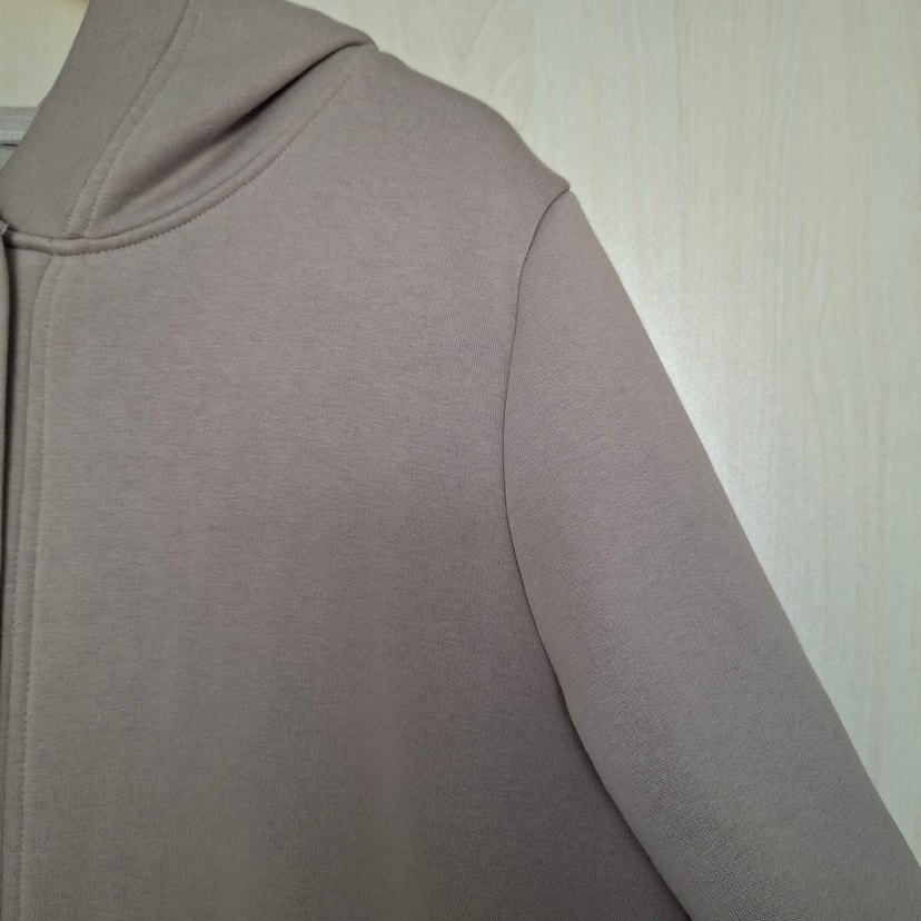 Çıtçıtlı Uzun Gri Kadın Hırka - Görsel 3