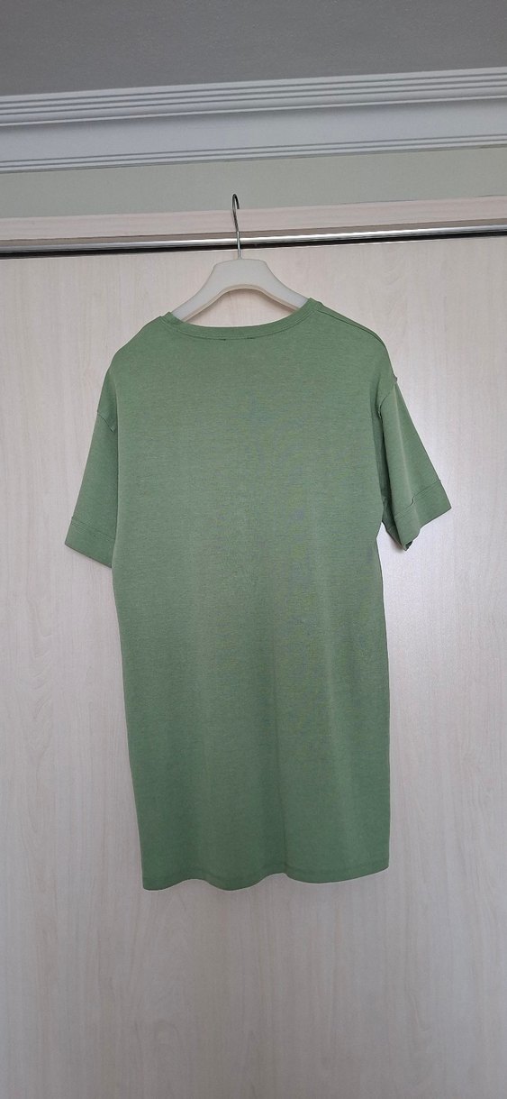 Yeşil Penye Kadın Midi Elbise - Görsel 5