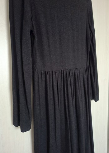 Uzun Kollu Siyah Kadın Elbise - Görsel 6