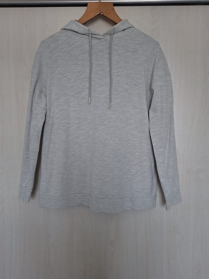 Gri Kapüşonlu Kadın Sweatshirt - Görsel 4