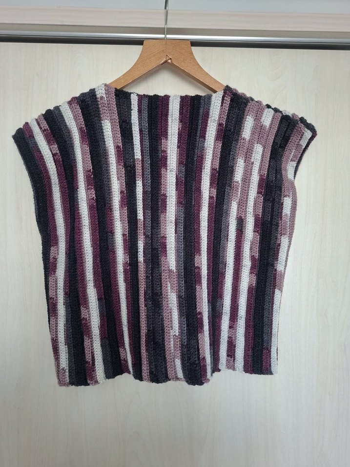 Siyah Mor Beyaz Detaylı Kadın Süveter - Görsel 4