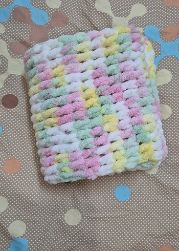 Pastel Renkli alize puffy atkı - Görsel 4