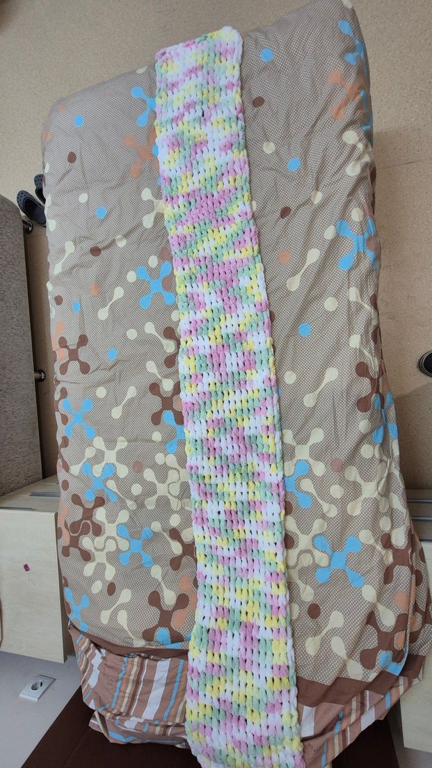 Pastel Renkli alize puffy atkı - Görsel 5