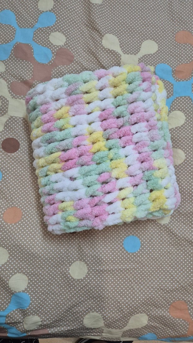 Pastel Renkli alize puffy atkı - Görsel 4