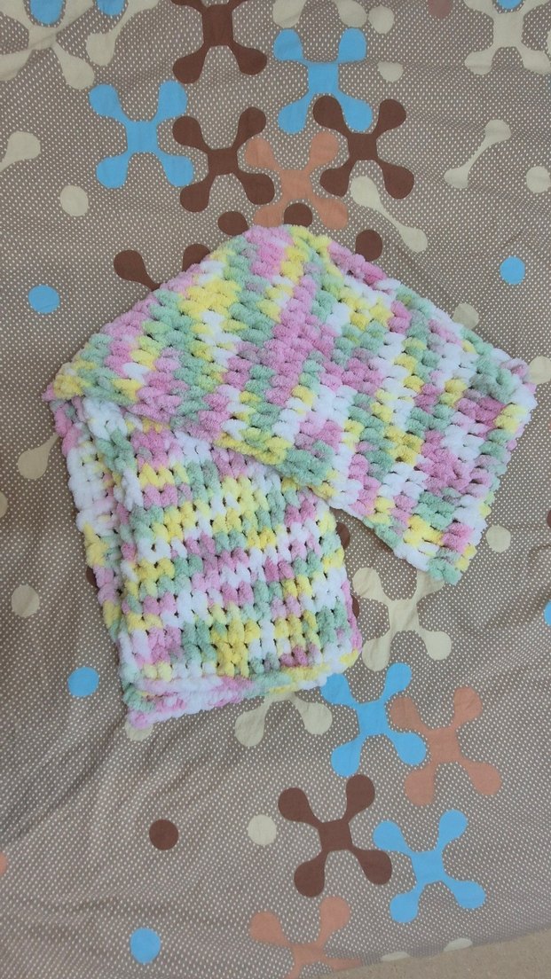 Pastel Renkli alize puffy atkı - Görsel 2