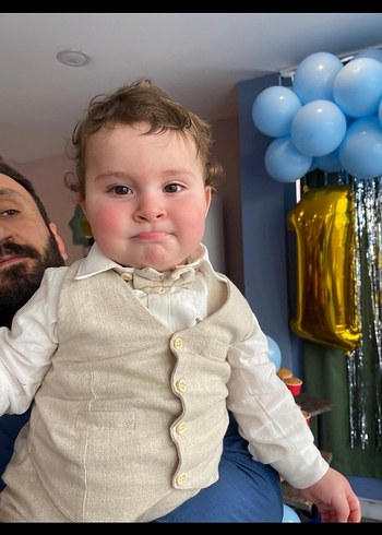 24-36 Ay Beden beyaz Renk Çocuk Takım Elbise