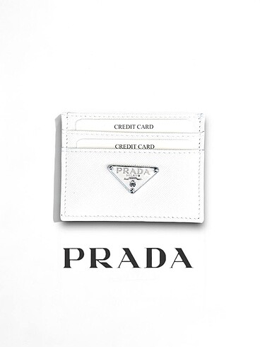 Beden çeşitli Renk Prada Big Logo Deri Cüzdan Kartlık 10 Renk Seçeneği Mevcut