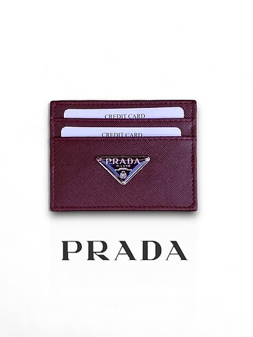 Beden Prada Big Logo Deri Cüzdan Kartlık 10 Renk Seçeneği Mevcut