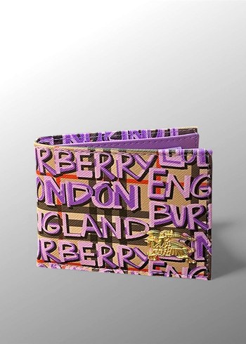 Burberry İthal Deri Renkli Baskılı Erkek Cüzdanı - Görsel 9