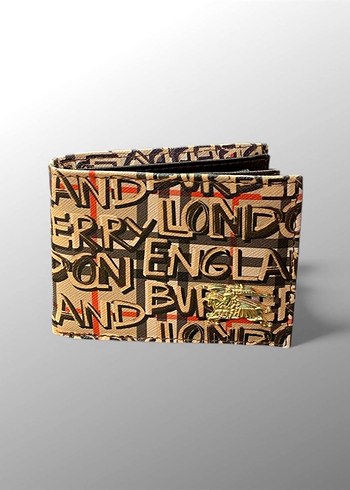 Burberry İthal Deri Renkli Baskılı Erkek Cüzdanı - Görsel 2