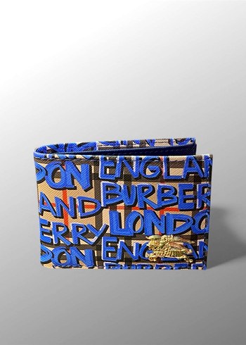 Burberry İthal Deri Renkli Baskılı Erkek Cüzdanı - Görsel 12