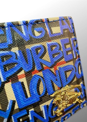 Burberry İthal Deri Renkli Baskılı Erkek Cüzdanı - Görsel 13