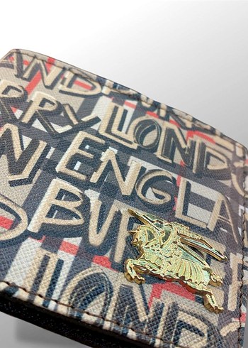 Burberry İthal Deri Renkli Baskılı Erkek Cüzdanı - Görsel 3