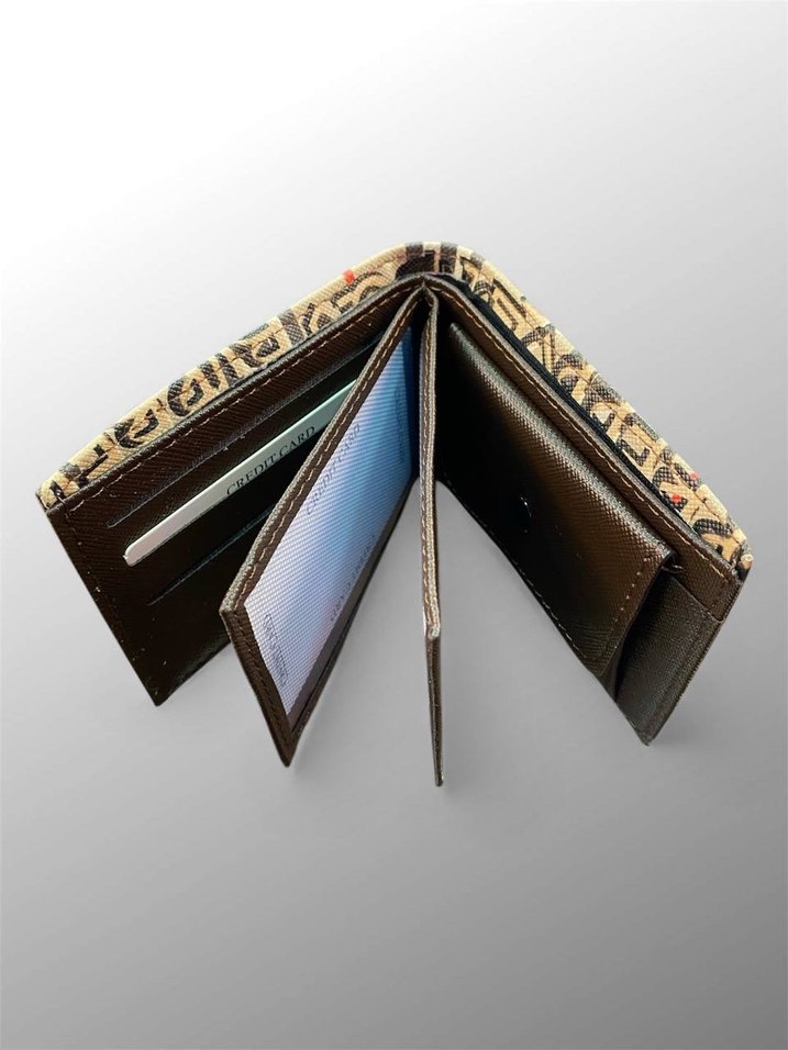 Burberry İthal Deri Renkli Baskılı Erkek Cüzdanı - Görsel 4