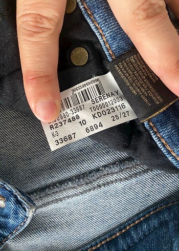 s Beden mavi Renk Kadın Kot Pantolon Mavi Kemerli Normal Kesim