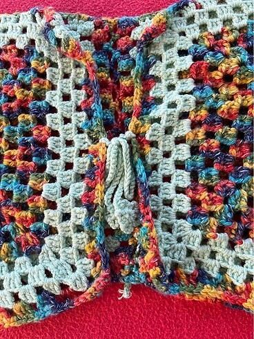 Standart Beden Beden Haute Couture Babysir Warm Blue Cardigan