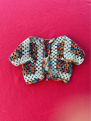 Standart Beden Beden turkuaz Renk Haute Couture Babysir Warm Blue Cardigan