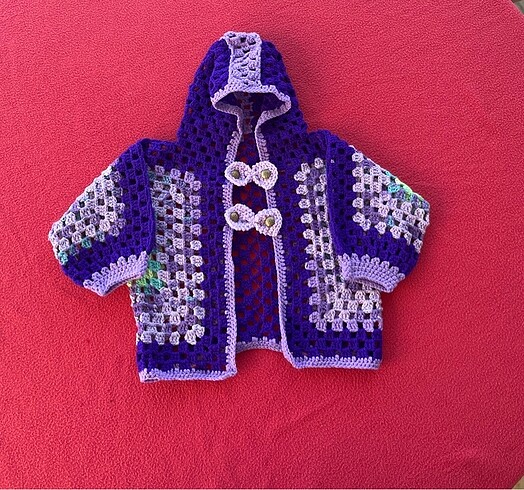 Standart Beden Beden mor Renk Haute Couture Violet Babysir Cardigan